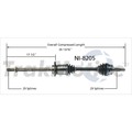 Surtrack Axle Cv Axle Shaft, Ni-8205 NI-8205